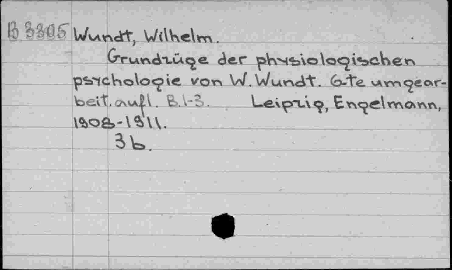 ﻿ß .^305" Wvrndft, V/dKelvn.
Зег phNbïoloc^ibeViers p^»*lcV»olo^ie vot> W. Wuv\<3"V. (о-te. <лч^<^ео.г-beVt. слуаН . &.\-B>. t-ekpT_'\<ç( Er^elwchnn,
3\=>.